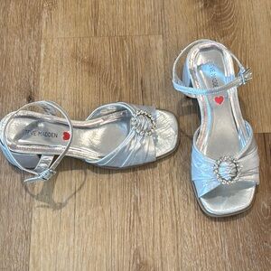 Steve Madden Silver Strappy Sandals
